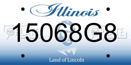 15068G8 Illinois License Plate