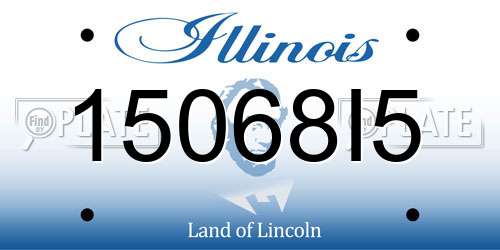 15068I5 Illinois License Plate