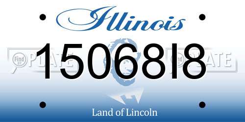 15068I8 Illinois License Plate