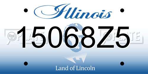 15068Z5 Illinois License Plate