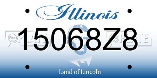 15068Z8 Illinois License Plate