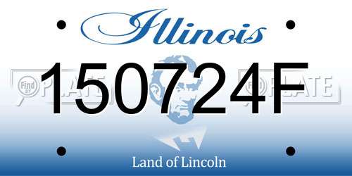150724F Illinois License Plate