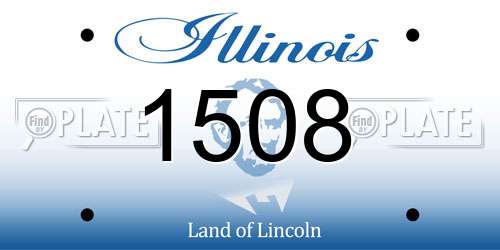 1508 Illinois License Plate