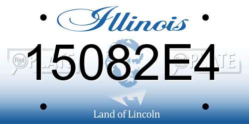 15082E4 Illinois License Plate