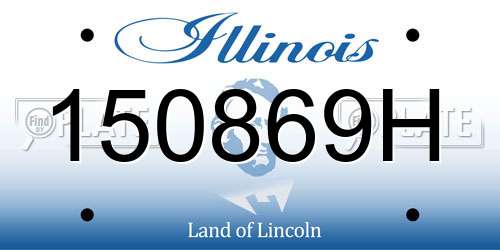 150869H Illinois License Plate