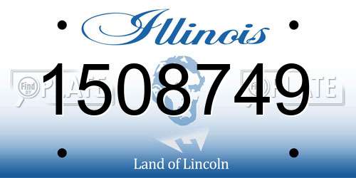 1508749 Illinois License Plate