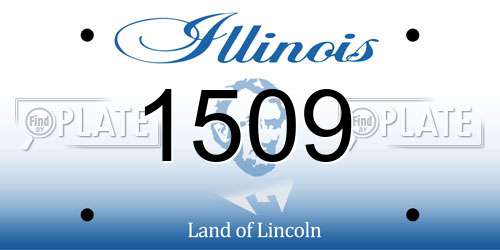 1509 Illinois License Plate