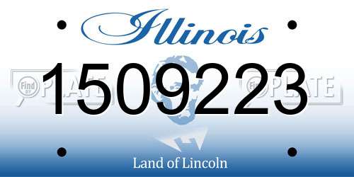 1509223 Illinois License Plate