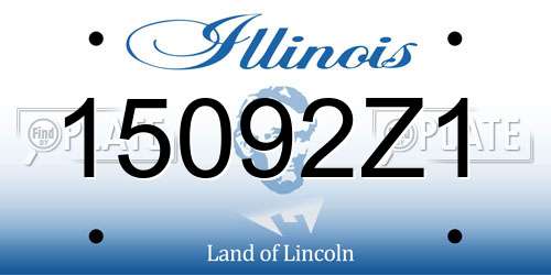 15092Z1 Illinois License Plate