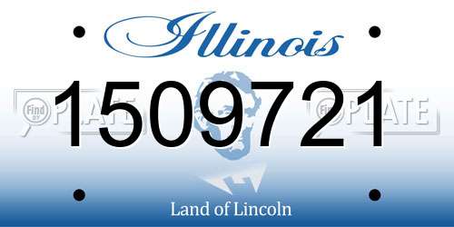 1509721 Illinois License Plate