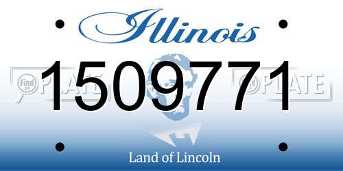 1509771 Illinois License Plate