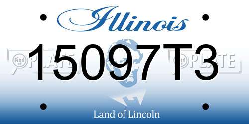 15097T3 Illinois License Plate