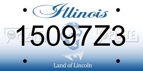 15097Z3 Illinois License Plate