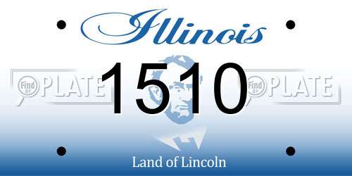1510 Illinois License Plate