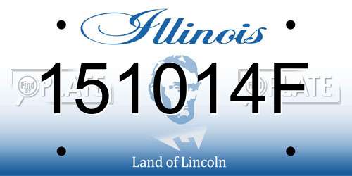 151014F Illinois License Plate