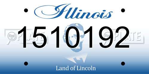 1510192 Illinois License Plate