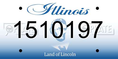 1510197 Illinois License Plate