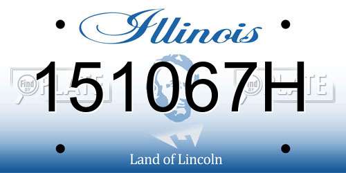 151067H Illinois License Plate