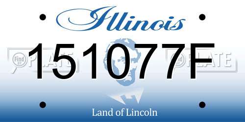 151077F Illinois License Plate