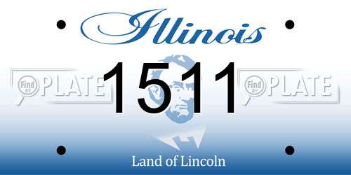 1511 Illinois License Plate