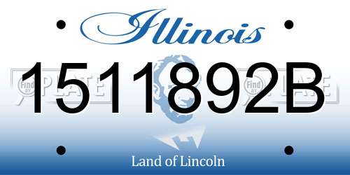 1511892B Illinois License Plate