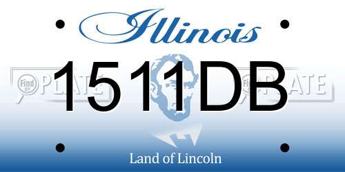 1511DB Illinois License Plate