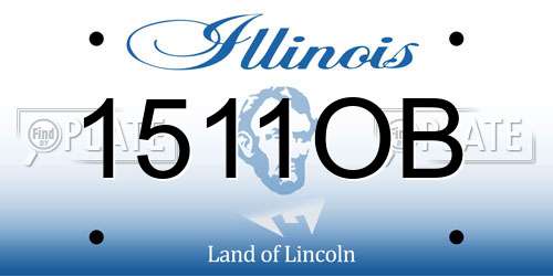 1511OB Illinois License Plate