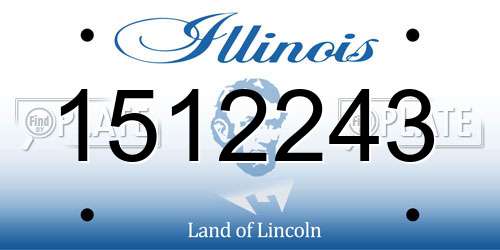 1512243 Illinois License Plate