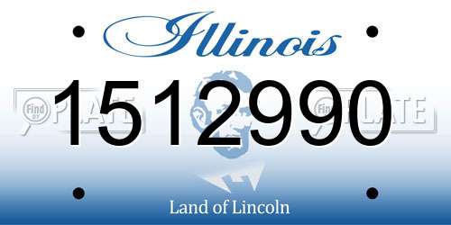 1512990 Illinois License Plate