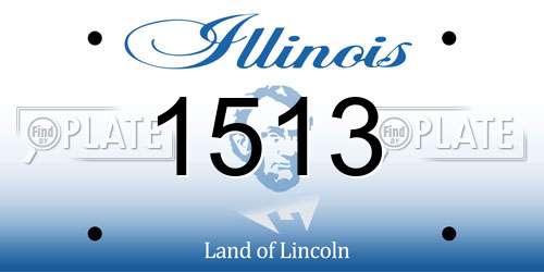 1513 Illinois License Plate