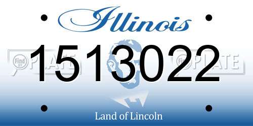 1513022 Illinois License Plate