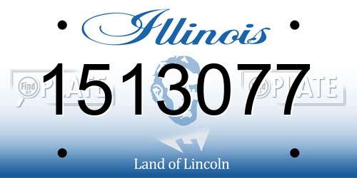 1513077 Illinois License Plate