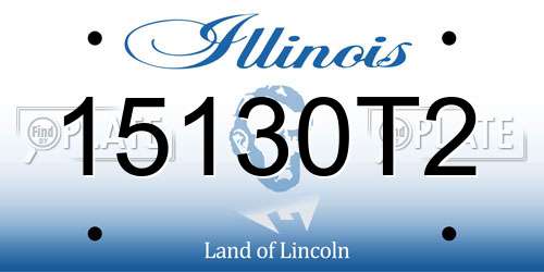 15130T2 Illinois License Plate
