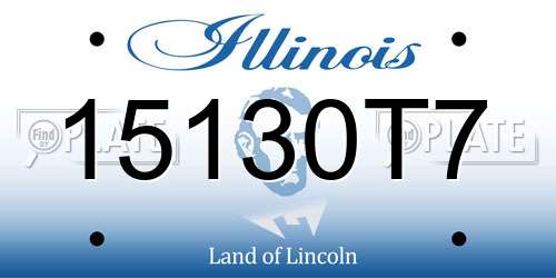 15130T7 Illinois License Plate