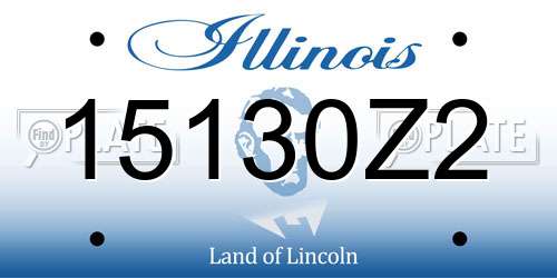 15130Z2 Illinois License Plate