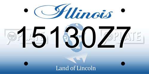 15130Z7 Illinois License Plate