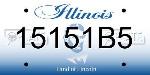15151B5 Illinois License Plate