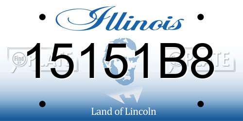 15151B8 Illinois License Plate