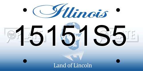 15151S5 Illinois License Plate