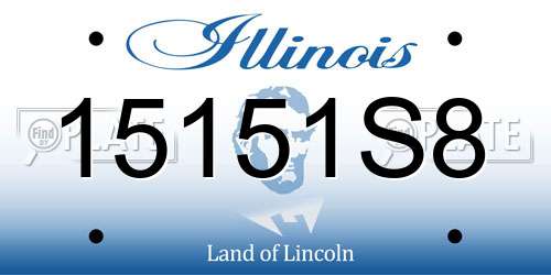 15151S8 Illinois License Plate