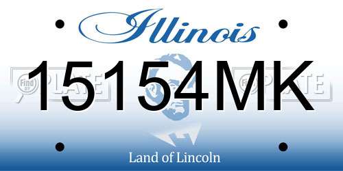 15154MK Illinois License Plate