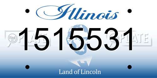 1515531 Illinois License Plate