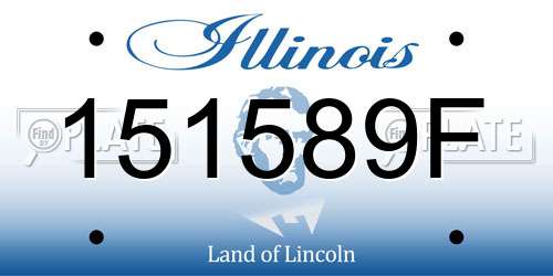 151589F Illinois License Plate
