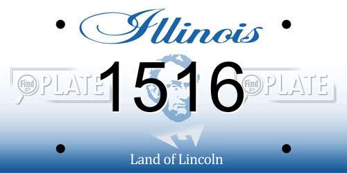 1516 Illinois License Plate