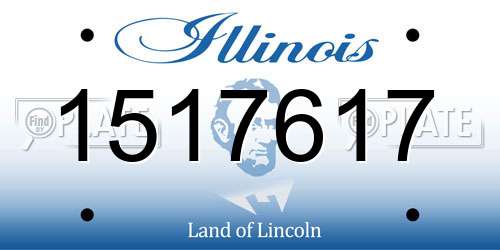 1517617 Illinois License Plate