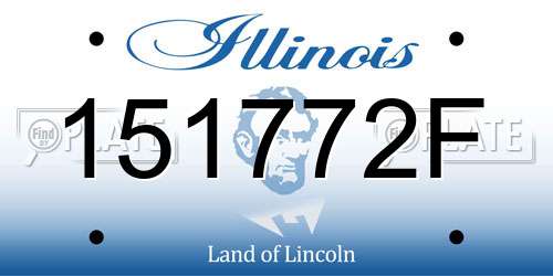 151772F Illinois License Plate