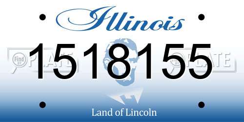 1518155 Illinois License Plate