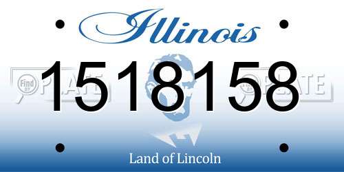 1518158 Illinois License Plate