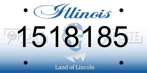1518185 Illinois License Plate