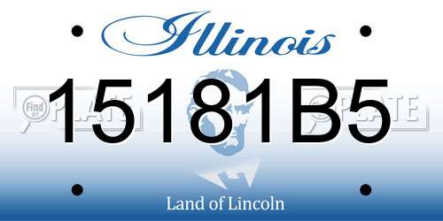 15181B5 Illinois License Plate